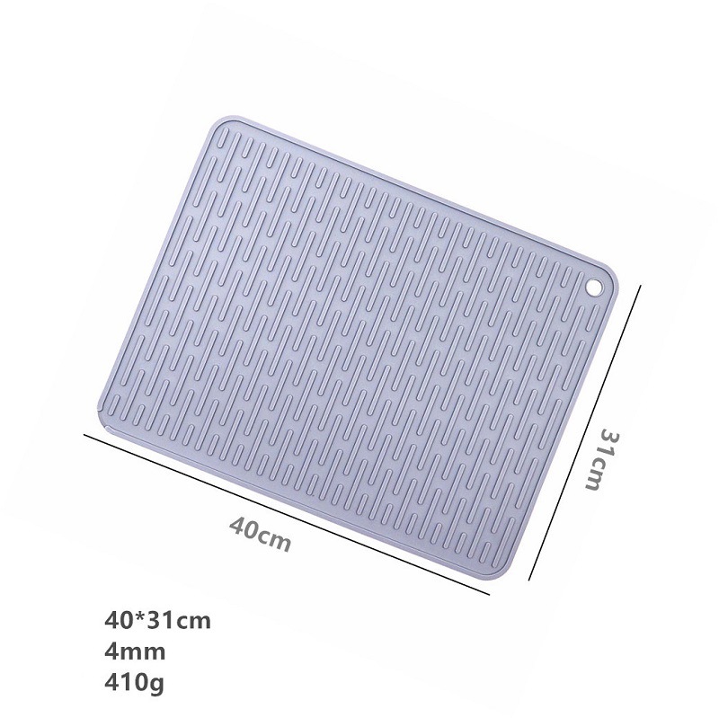 方形硅胶餐垫 多功能硅胶沥水垫 厨房餐具折叠防滑杯垫硅胶隔热垫
